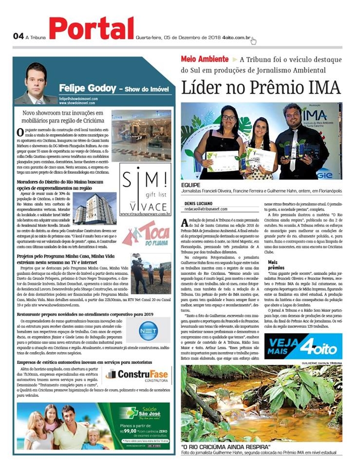 Coluna A Tribuna: 05.12.2018