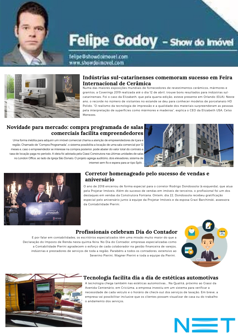Coluna Felipe Godoy: 29.04.2019
