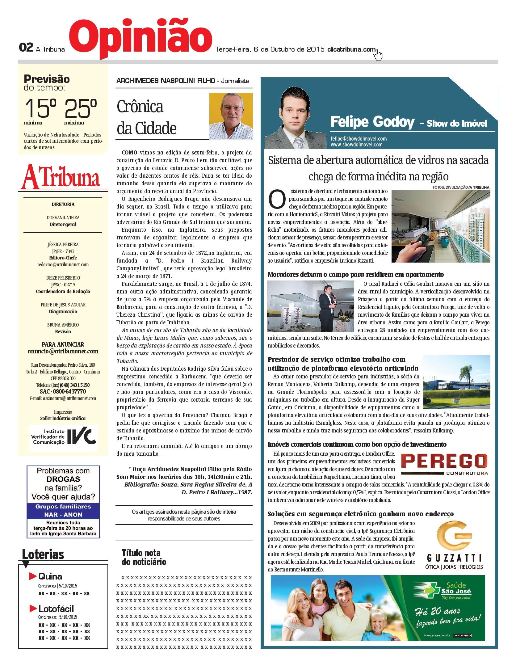Coluna A Tribuna 06.10.2015